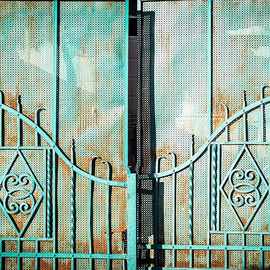 Decorative Vintage Metal Double Gate Panel